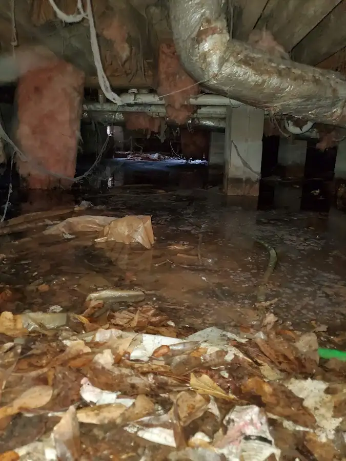 Crawl space flood assessment for Commercial Water Damage Restoration in Shippensburg